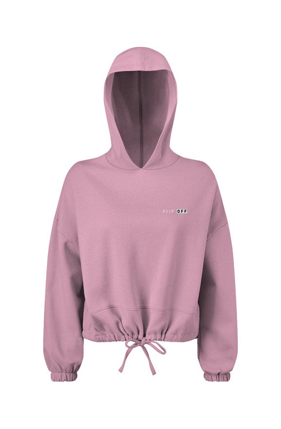 Season 1 Ladies' Cropped Oversize Hooded Sweatshirt