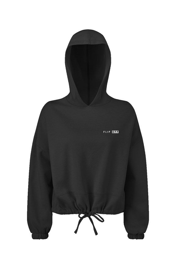 Ladies' Cropped Oversize Hooded Sweatshirt